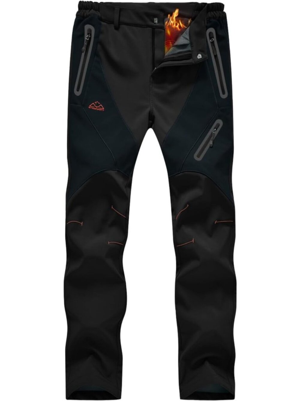 Fleece Lined Women's Waterproof Hiking Pants - Insulated Snow Ski Work Trousers